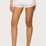 Arlie Floral Texured Sheer Shorts