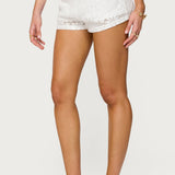 Arlie Floral Texured Sheer Shorts