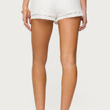 Arlie Floral Texured Sheer Shorts