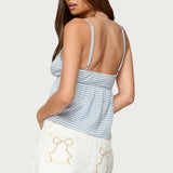 Orietta Striped Babydoll Top