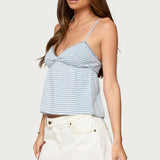 Orietta Striped Babydoll Top