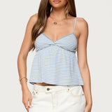 Orietta Striped Babydoll Top