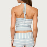 Lorenza Striped Halter Top