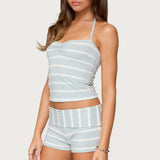 Lorenza Striped Halter Top