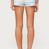 Lorenza Striped Fold Over Shorts
