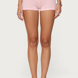 Lovina Textured Striped Micro Shorts