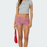 Gingham Scrunch Shorts