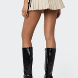 Margaret Pleated Ribbon Mini Skort