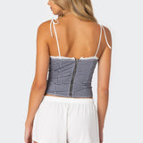 Peekaboo Lacey Gingham Corset