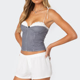 Peekaboo Lacey Gingham Corset