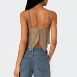 Patchwork Lacey Mesh Top
