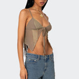 Patchwork Lacey Mesh Top