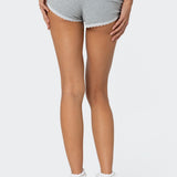 Kadence Ruched Lace Trim Shorts