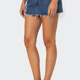 Clementine Low Rise Denim Micro Skort