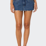 Clementine Low Rise Denim Micro Skort