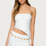 Vivi Mesh Asymmetric Tube Top
