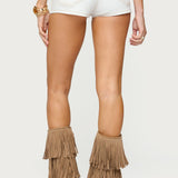 Ciel Low Rise Denim Micro Shorts