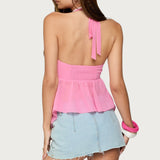 Sequin Chiffon Split Front Top