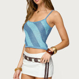 Saul Stripey Sequin Knit Top