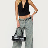 Irina Stud Cowl Neck Halter Top