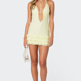 Debby Backless Lace Mini Dress