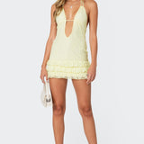 Debby Backless Lace Mini Dress