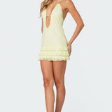 Debby Backless Lace Mini Dress