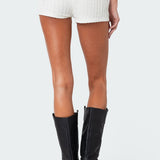 Phoebe Textured Knit Shorts