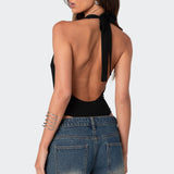 Deep V Backless Bodysuit