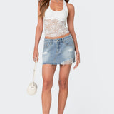 Tia Sheer Lace Halter Top