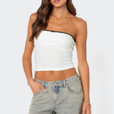 Built In Bra Waffle Tube Top