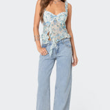 Cascade Ruffled Bra Top