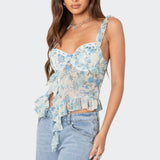 Cascade Ruffled Bra Top