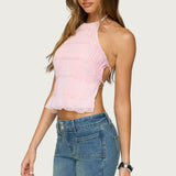 Amit Tiered Chiffon Halter Top