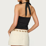 Delcy Cut Out Halter Top