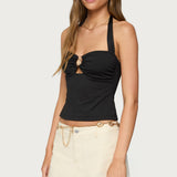 Delcy Cut Out Halter Top