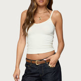 Aspyn V Neck Ribbed Tank Top