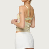 Embroidered Floral Sheer Bra Top