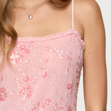 Romey Beaded Chiffon Mini Dress