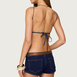 Conley Backless Denim Top