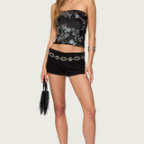 Zelda Bead & Sequin Strapless Top