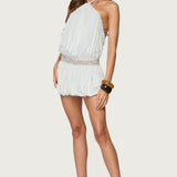 Aida Backless Bubble Mini Dress