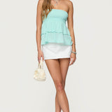 Harleigh Ruffled Linen Look Tube Top