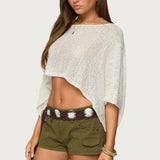 Laline Oversized Knit Crop Top