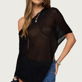 Azalia Asymmetric Knit Poncho