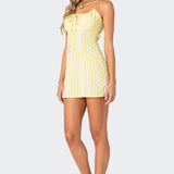 Gingham Bustier Mini Dress