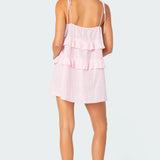 Dorothia Sheer Linen Look Mini Dress