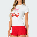 Cherry Heart T Shirt