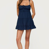 Sontana Ruched Tiered Mini Dress