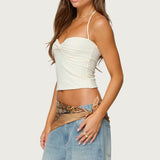 Zoee Twisted Textured Halter Top